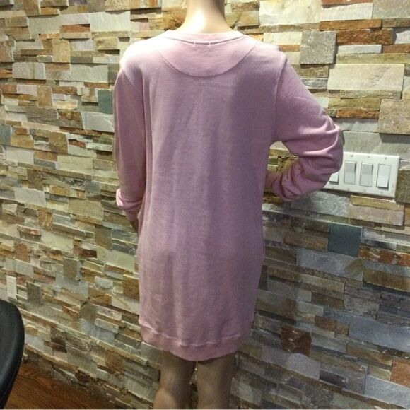 KENZO Light Pink Logo Sweatshirt Dress - Picture 3 of 11